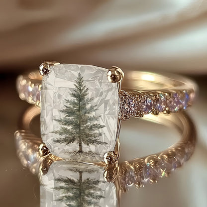 Pine Tree Square Ring