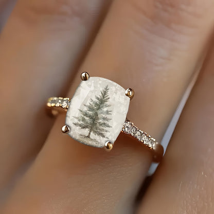 Pine Tree Square Ring