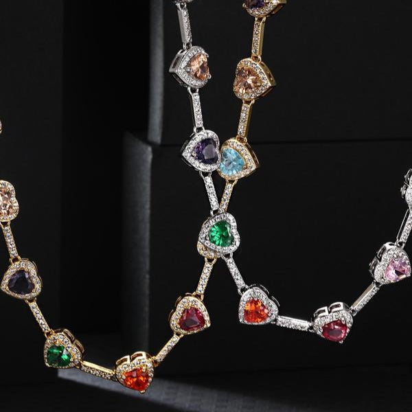 Heart Shaped Colorful Necklace