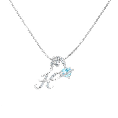 Initial Heart Charm Necklace