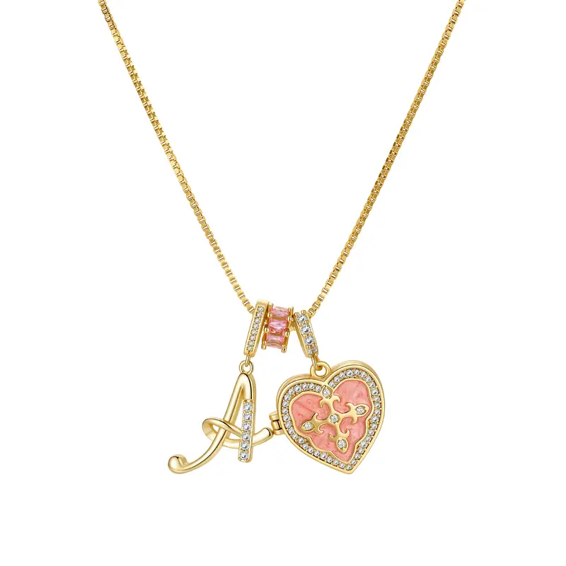 Fleur De Lis Initial Necklace