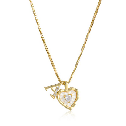 Scalloped Shell Heart Necklace