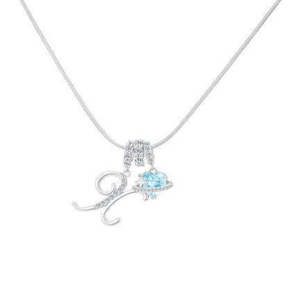 Initial Heart Charm Necklace