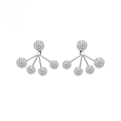 Crystal Cluster Jacket Earrings