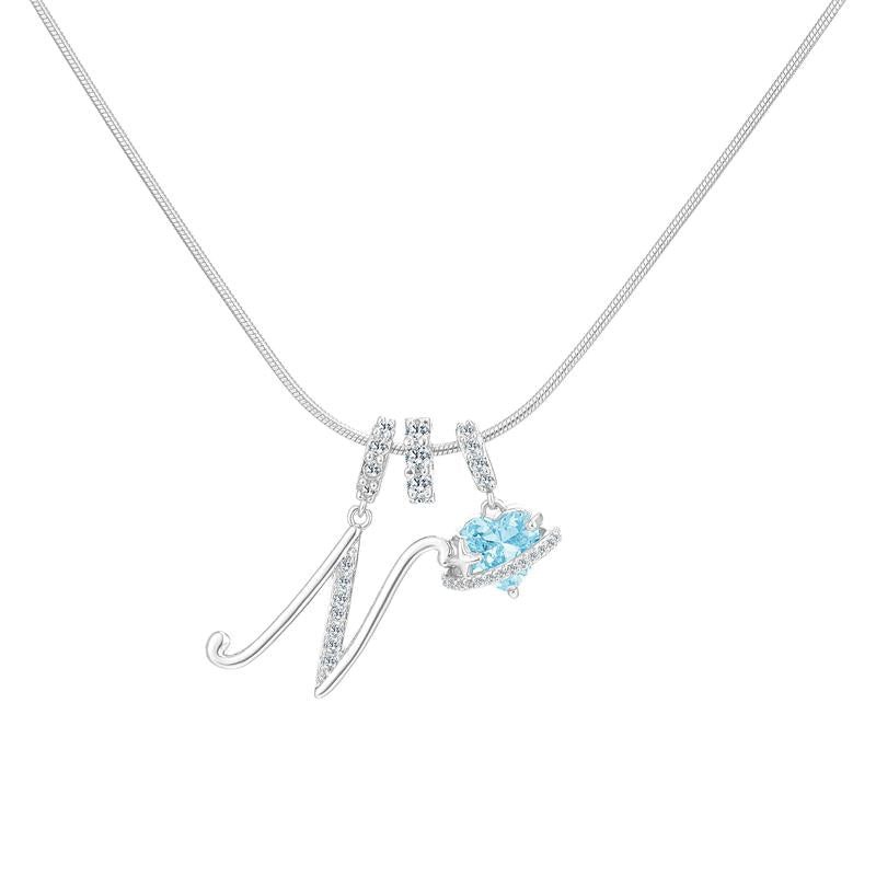 Initial Heart Charm Necklace