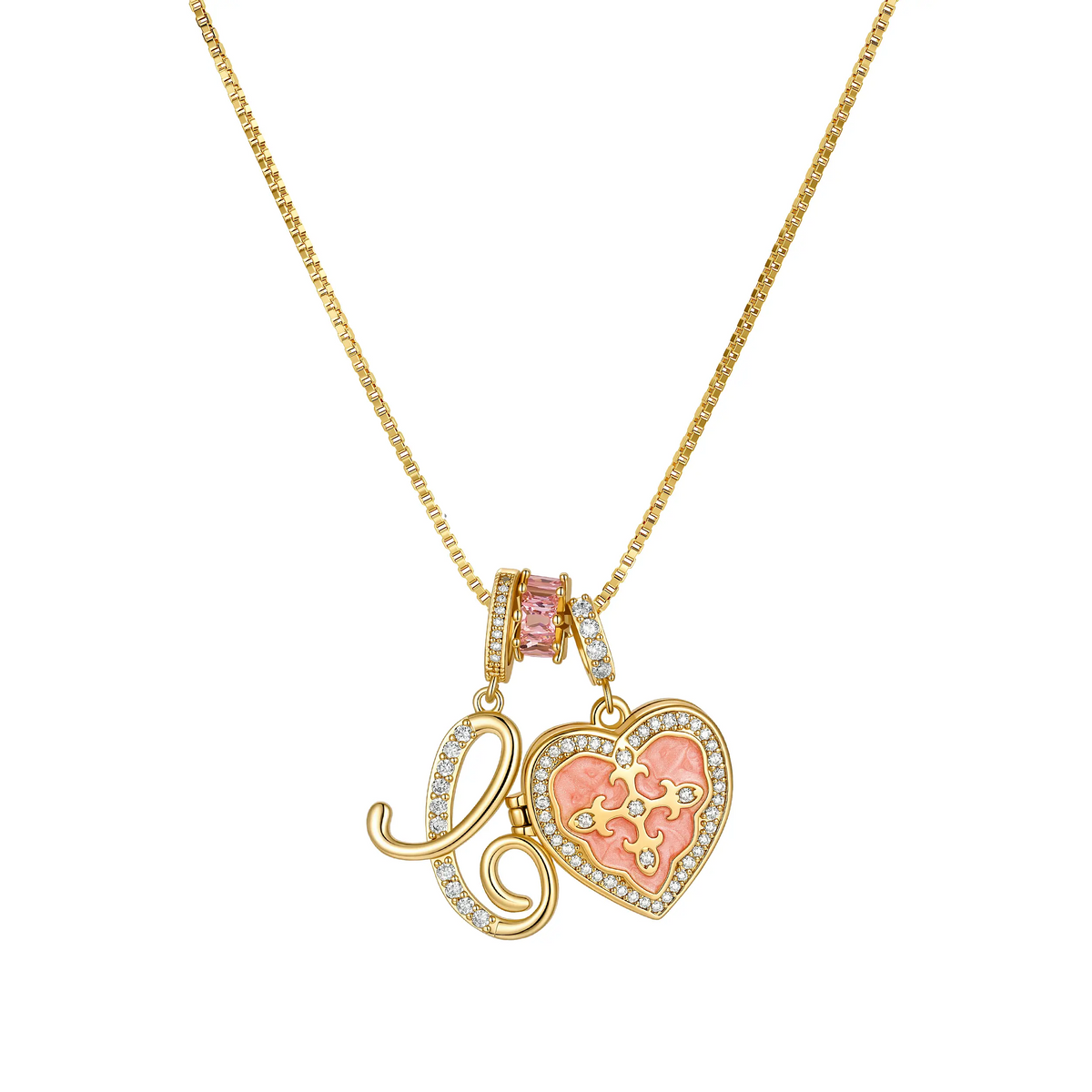 Fleur De Lis Initial Necklace