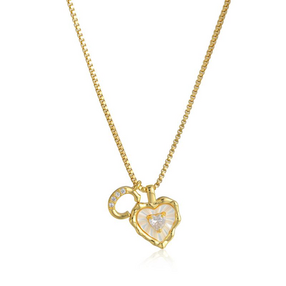 Scalloped Shell Heart Necklace