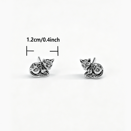Spotted Cat Stud Earrings