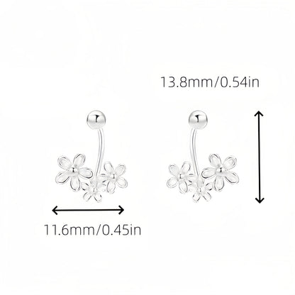 Floral Ear Jacket Earrings