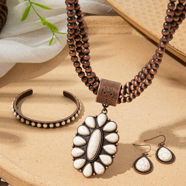 Vintage Boho Beaded Jewelry Set