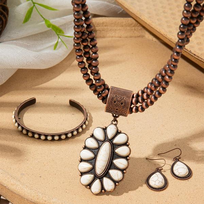 Vintage Boho Beaded Jewelry Set