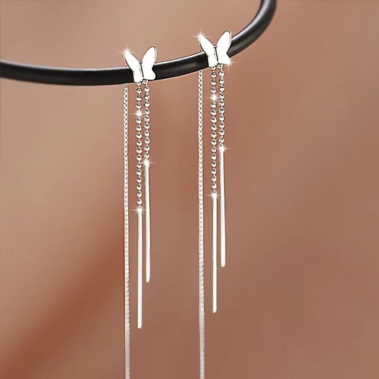 Butterfly Threader Drop Earrings