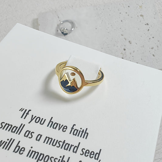 Mountain Enamel Ring