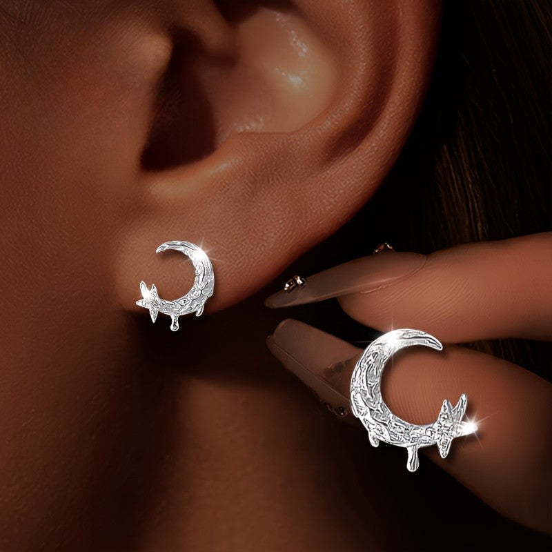 Celestial Cat Stud Earrings