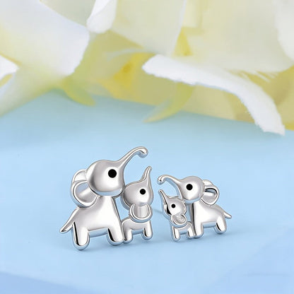 Mother and Baby Elephant Earrings