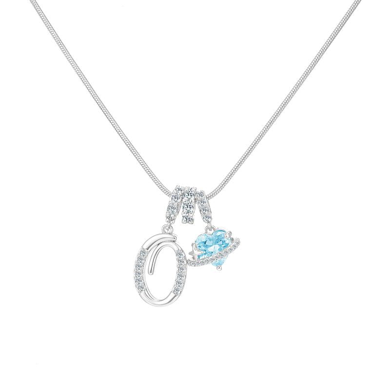 Initial Heart Charm Necklace