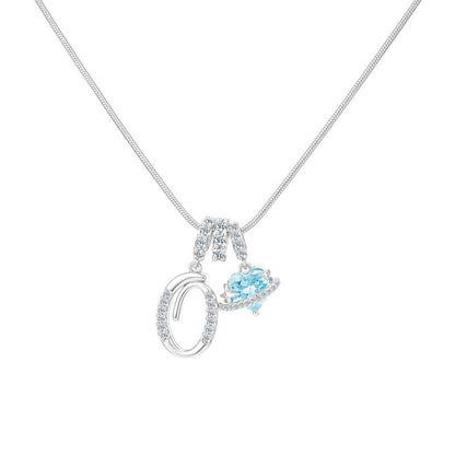 Initial Heart Charm Necklace