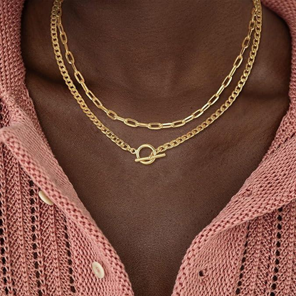 2pc Layered Toggle Necklace