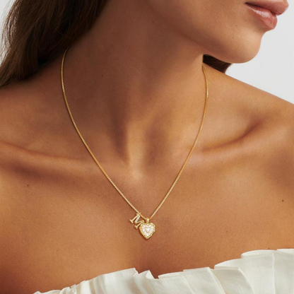 Scalloped Shell Heart Necklace