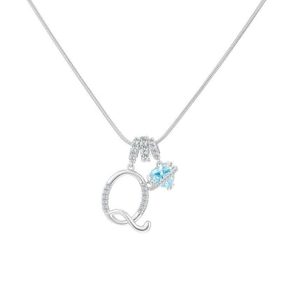 Initial Heart Charm Necklace