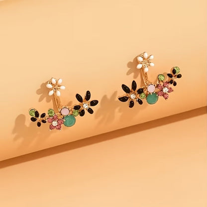 Colorful Floral Stud Earrings