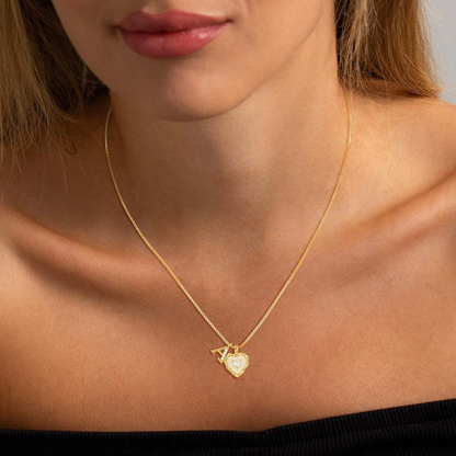 Scalloped Shell Heart Necklace