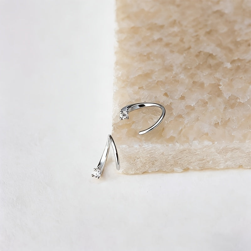 Crystal Open Hoop Earrings