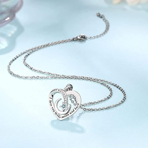 To My Daughter Star & Moon Necklace
