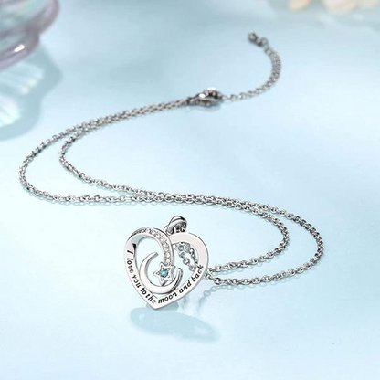 To My Daughter Star & Moon Necklace