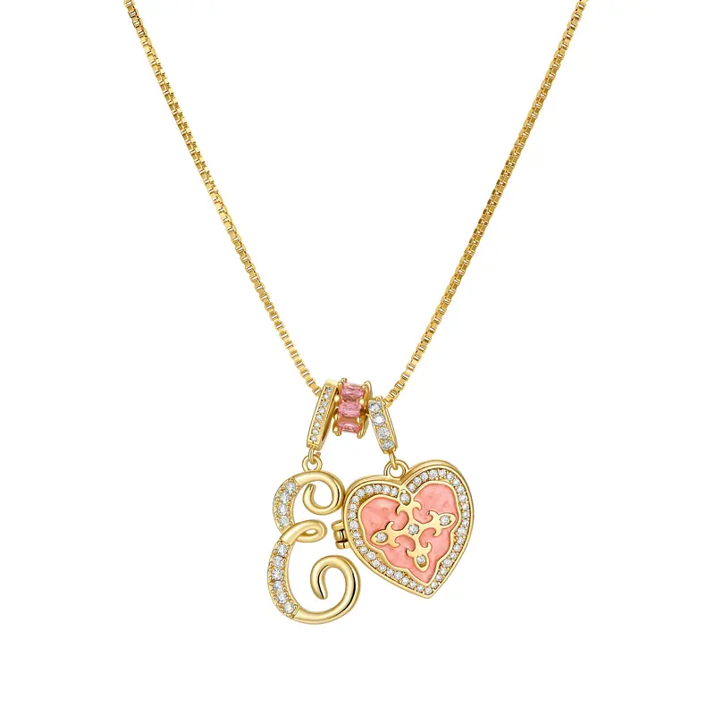 Fleur De Lis Initial Necklace