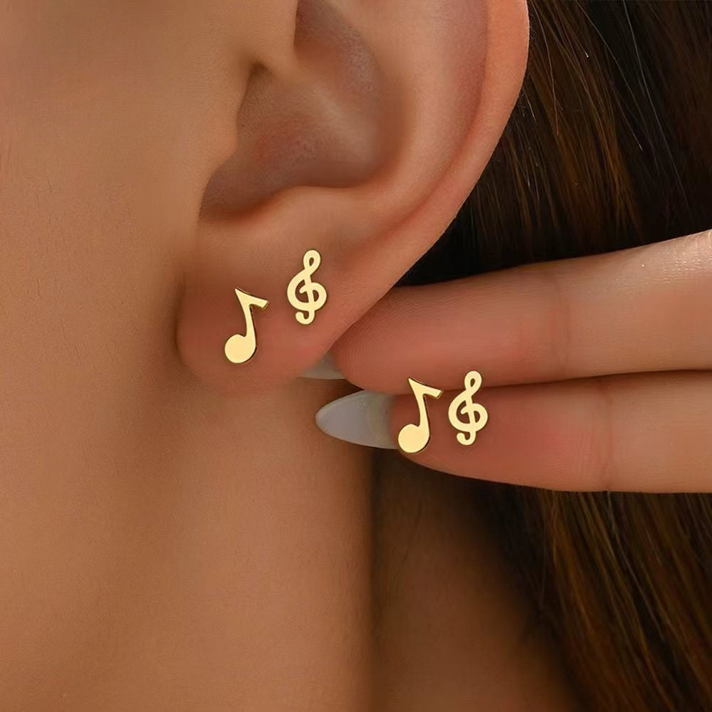 Musical Note Earring Set