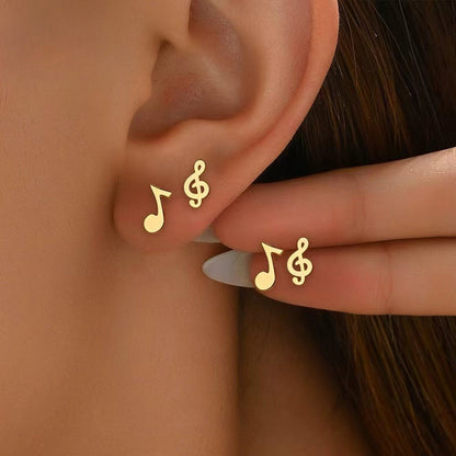 Musical Note Earring Set