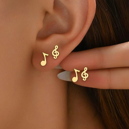 Musical Note Earring Set