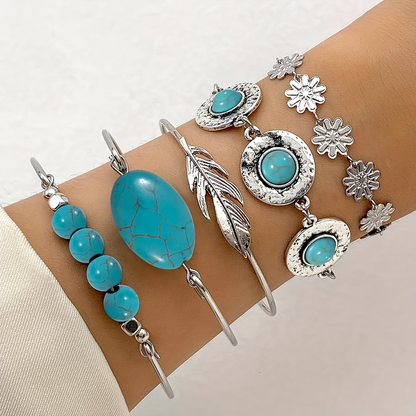Turquoise Boho Bracelet Stack