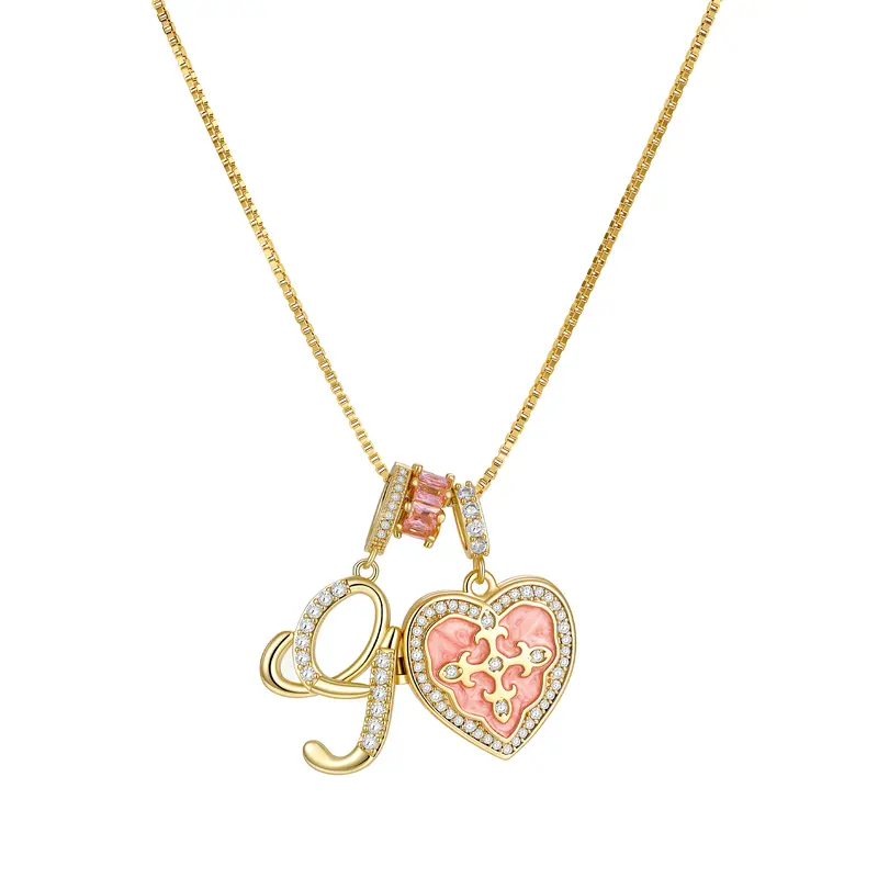 Fleur De Lis Initial Necklace