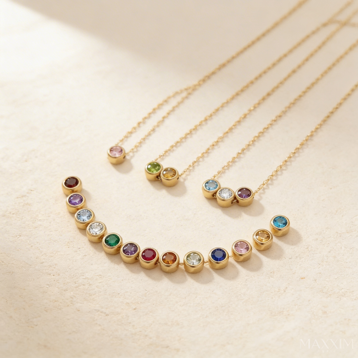 Circle Birthstone Necklace