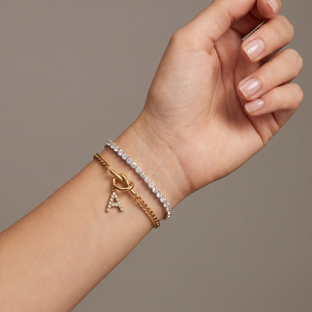 2pc Sparkle Knot Bracelet