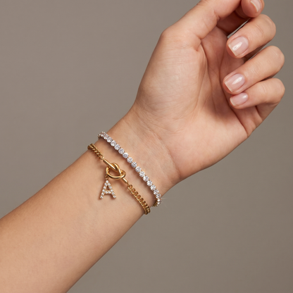2pc Sparkle Knot Bracelet