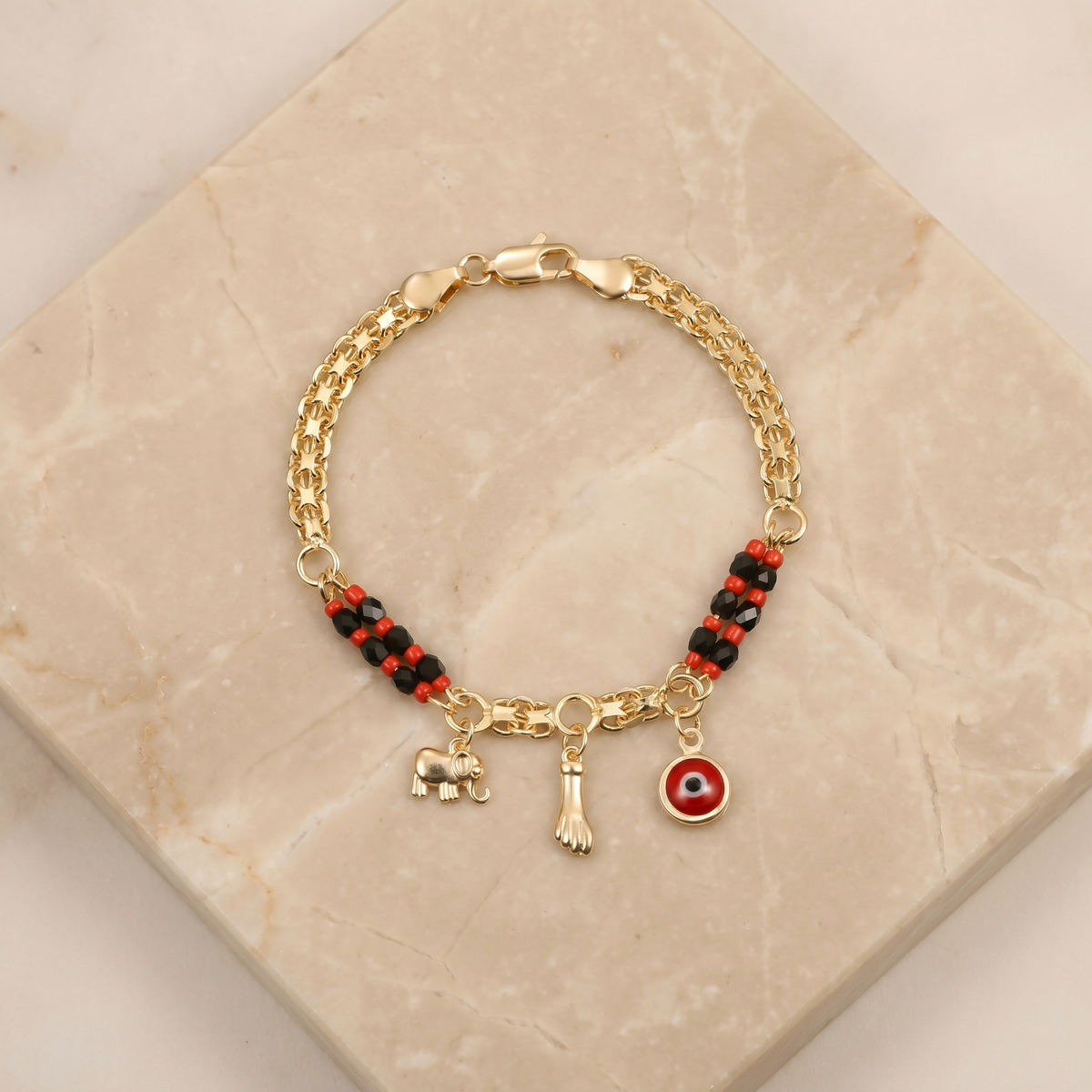 Evil Eye Elephant Bracelet