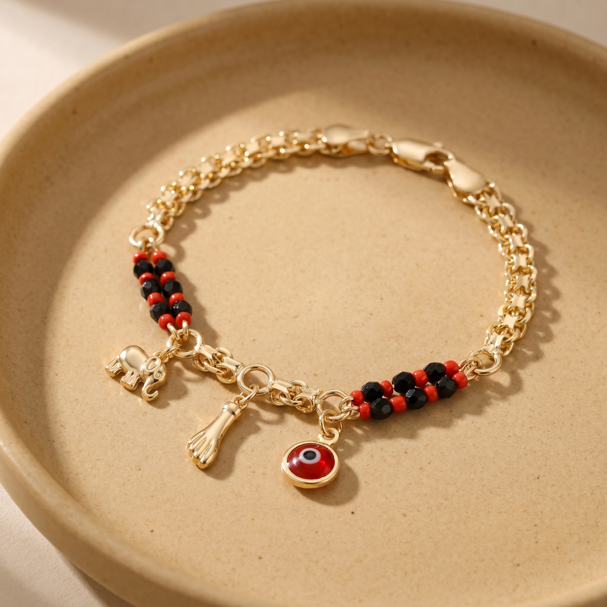 Evil Eye Elephant Bracelet