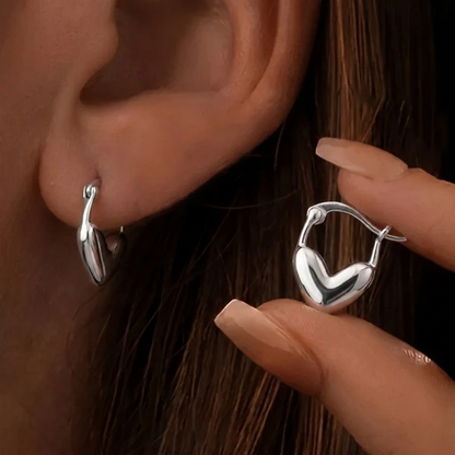 Heart Hoop Earrings