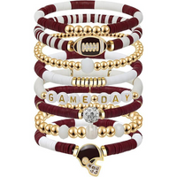 Burgundy/White