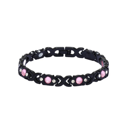 Dainty Pink Stone Copper Bracelet