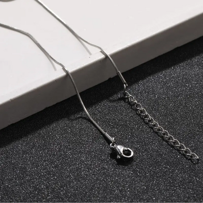 Elegant Silver Snake Necklace