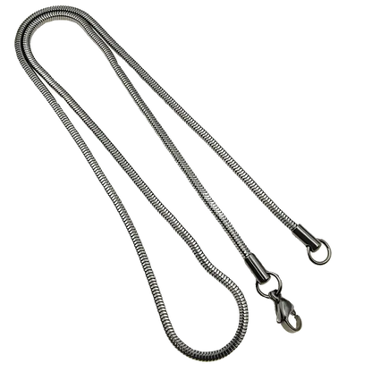 Elegant Silver Snake Necklace