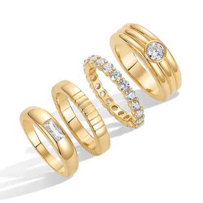 4pc Stackable Ring Set