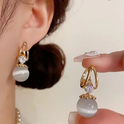 Cat Eye Stone Earrings