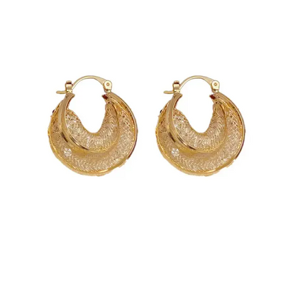 Sparkling Gold Hoop Earrings