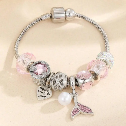 Floral Rhinestone Bracelet