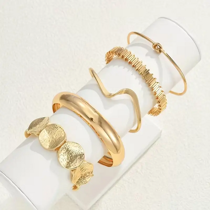 5pc Vintage Geometric Bracelet Set